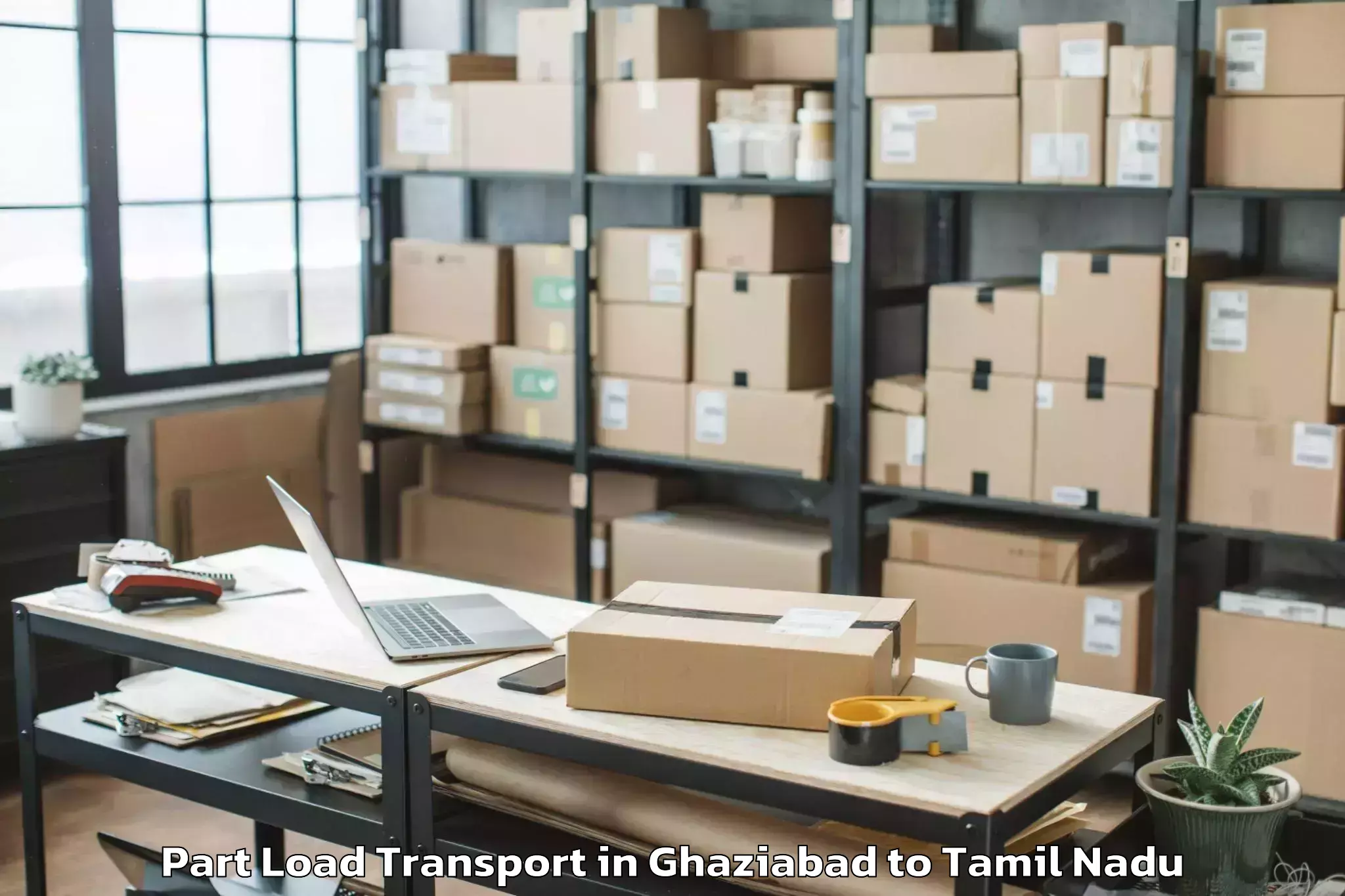 Hassle-Free Ghaziabad to Manamelkudi Part Load Transport